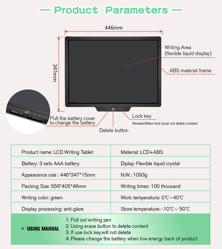 20 Inch Writing Board for Kids Gift