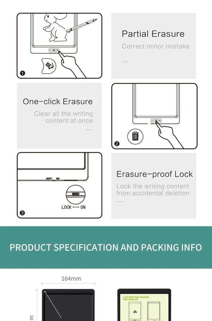 Partial Eraser LCD Writing tablet (2)